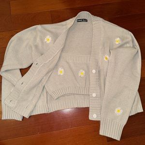 matching 2 piece sweater and tank top